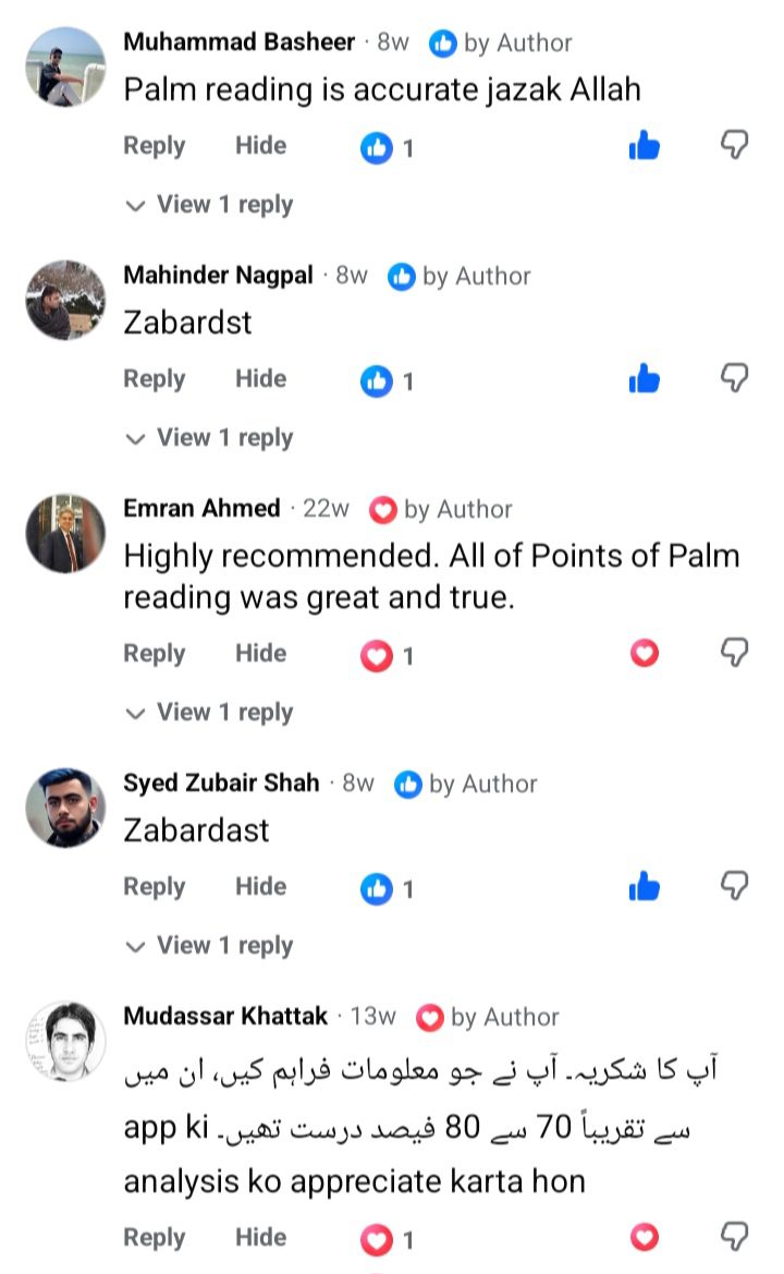 Facebook comment from a happy Ejaz Reads client